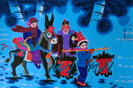 白绪号代表作品《送彩灯》